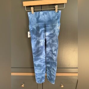 NWT Free People Movement Blue Tie-Dye High-Waisted Leggings •S